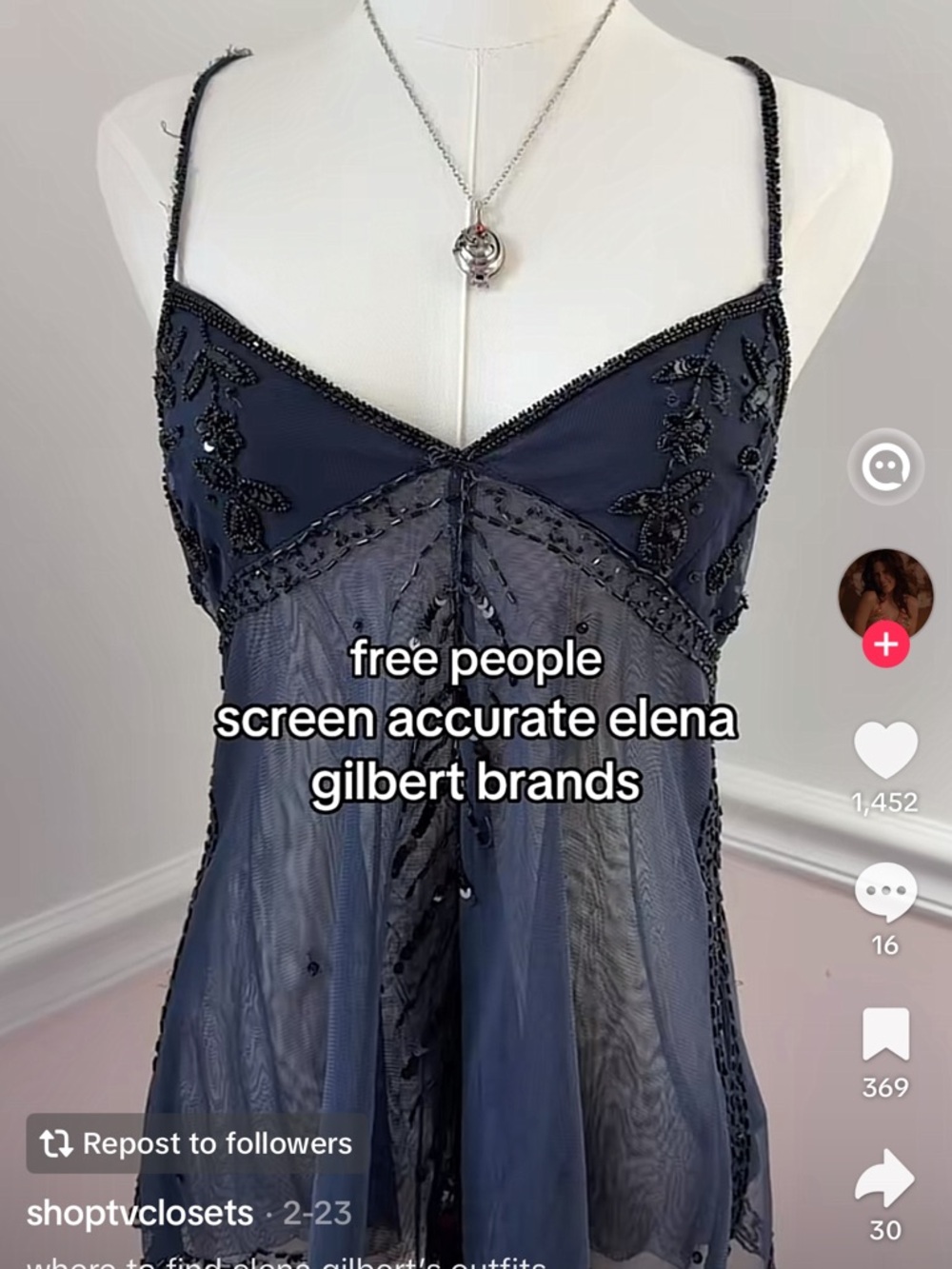 ISO!!!!! Free People Navy Beaded Sheer Slip ASO Elena Gilbert